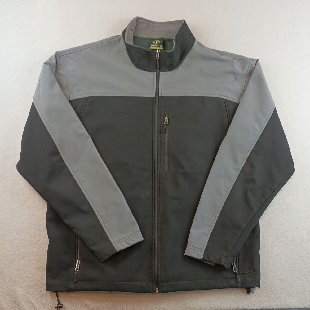 Nordictrack Mens Fleece Lined Zip Up Jacket Size XL Black Gray Winter
